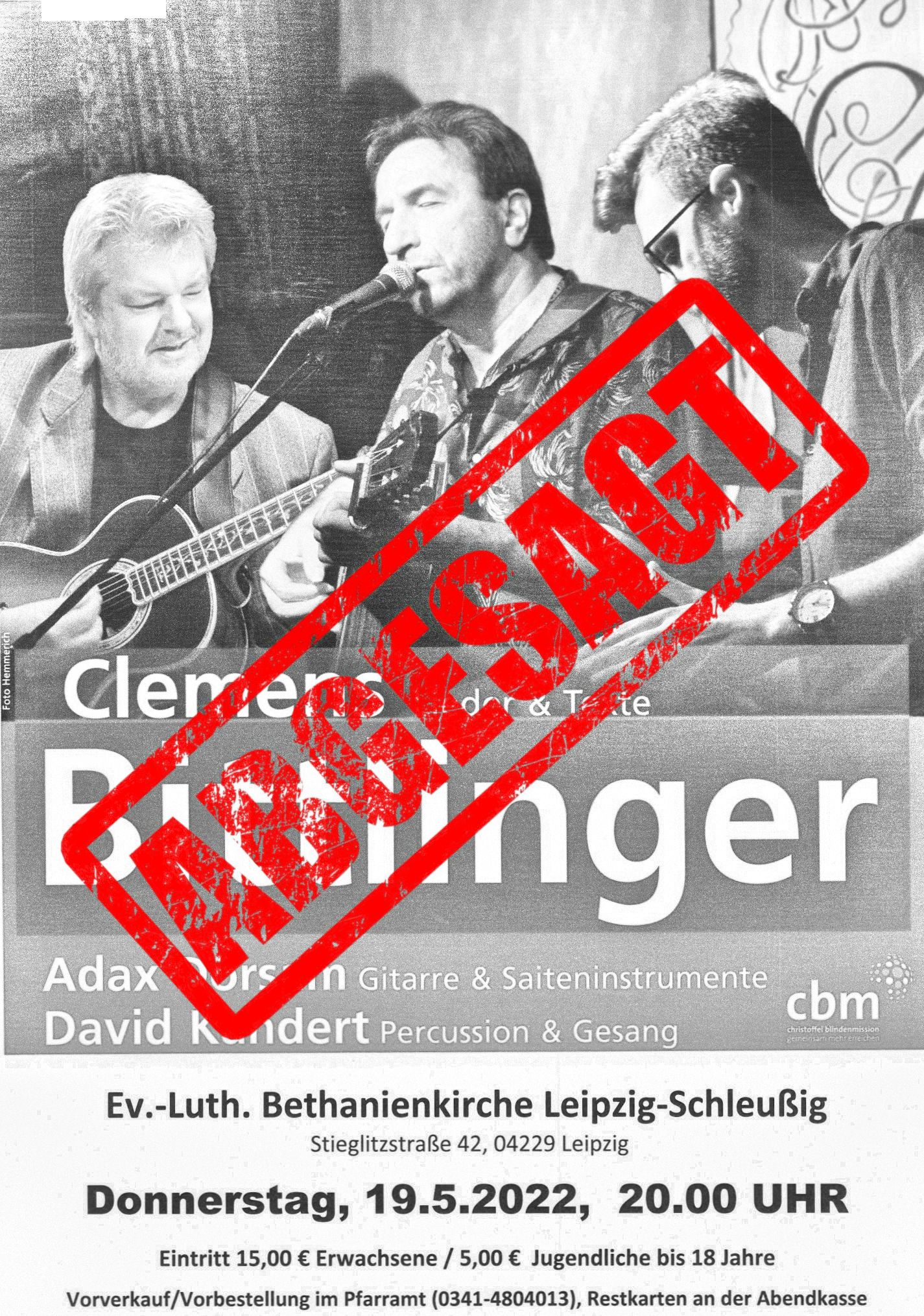 Konzert Clemens Bittlinger (Plakat)